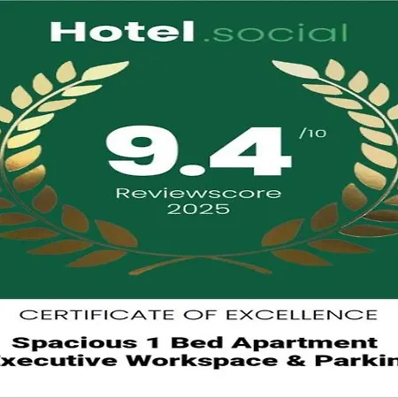 아파트 Spacious 1 Bed With Workspace, Coffee & Free Secure Parking